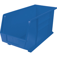 Bacs ultra empilable & suspendable, 8-1/4" la, 9" h x 18" p, Bleu Par Equipment