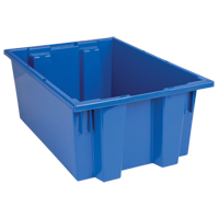 Stack & Nest Totes, 8" x 19.5" x 13.5", Blue Par Equipment