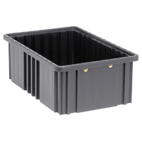 Bacs divisibles conducteurs, Polypropyl&egrave;ne, 10-7/8" la x 16-1/2" p x 6" h, Noir Par Equipment