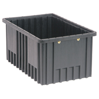 Bacs divisibles conducteurs, Polypropyl&egrave;ne, 10-7/8" la x 16-1/2" p x 8" h, Noir Par Equipment