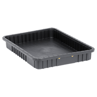 Bacs divisibles conducteurs, Polypropyl&egrave;ne, 17-1/2" la x 22-1/2" p x 3" h, Noir Par Equipment