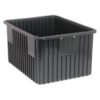 Bacs divisibles conducteurs, Polypropyl&egrave;ne, 17-1/2" la x 22-1/2" p x 8" h, Noir Par Equipment