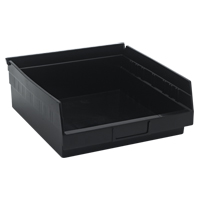 Bac pour &eacute;tag&egrave;re &eacute;conomique, 11-1/8" la, 4" h x 11-5/8" p, Noir Par Equipment