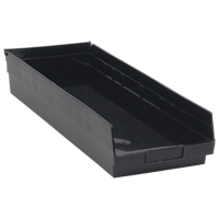 Bac pour &eacute;tag&egrave;re &eacute;conomique, 8-3/8" la x 4" H x 23-5/8" p, Noir, Capacit&eacute; 60 lb Par Equipment