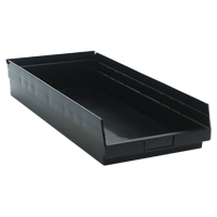 Bac pour &eacute;tag&egrave;re &eacute;conomique, 11-1/8" la x 4" H x 23-5/8" p, Noir, Capacit&eacute; 60 lb Par Equipment