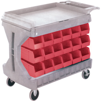 Pro Cart With Blue Bins, Double-sided, 36 bins, 45-5/18" W x 24" D x 34-3/4" H Par Equipment