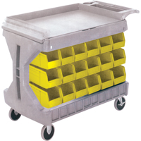 Pro Cart With Yellow Bins, Double-sided, 36 bins, 45-5/18" W x 24" D x 34-3/4" H CC832 | Par Equipment