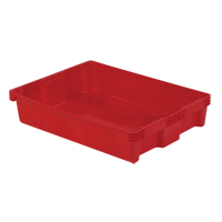Contenants Stack-N-Nest Polylewton, 6,1" x 29,6" x 22,4", Rouge Par Equipment