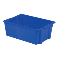 Polylewton Stack-N-Nest&reg; Containers, 10.5" x 28.4" x 18.7", Blue Par Equipment