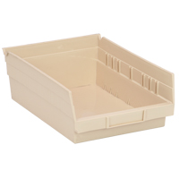 Economy Shelf Bin, 8-3/8" W x 4" H x 11-5/8" D, Ivory Par Equipment