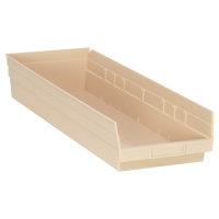 Bac pour &eacute;tag&egrave;re &eacute;conomique, 8-3/8" la x 4" H x 23-5/8" p, Ivoire, Capacit&eacute; 60 lb Par Equipment