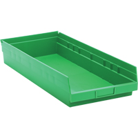 Bacs pour tablette, 11-1/8" la x 4" H x 23-5/8" p, Vert, Capacit&eacute; 50 lb Par Equipment