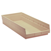 Bac pour &eacute;tag&egrave;re &eacute;conomique, 11-1/8" la x 4" H x 23-5/8" p, Ivoire, Capacit&eacute; 60 lb Par Equipment