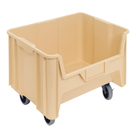 Mobile Giant Stack Container, 12-7/16" H x 19-7/8" W x 15-1/4" D, 250 lbs. Capacity, Ivory Par Equipment