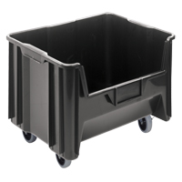 Mobile Giant Stack Container, 12-7/16" H x 19-7/8" W x 15-1/4" D, 250 lbs. Capacity, Black Par Equipment