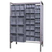 Free-Standing Tip-Out Bins Slider System, 51-1/4" W x 26" D x 77" H, 101 Drawers Par Equipment