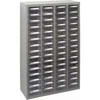 KPC-700 Parts Cabinet, Galvanized Steel, 60 Drawers, 23-1/10" x 8-7/10" x 36-9/10", Grey CF320 | Par Equipment