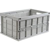 Collapsible Container, 21" L x 14" W x 10.5" H, Grey CF326 | Par Equipment