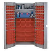 Deep Door Combination Cabinets, 38" W x 24" D x 72" H, Grey CF356 | Par Equipment