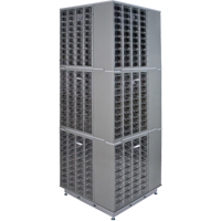 Heavy-Duty Industrial Carousel Drawer Cabinet, Steel, 480 Drawers, 27" W x 27" D x 80" H, Grey Par Equipment