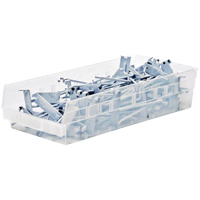 Bacs de rangement pour tablettes, 6-5/8" la x 4" H x 23-5/8" p, Transparent, Capacit&eacute; 50 lb Par Equipment