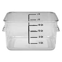 Rubbermaid<sup>®</sup> Space Saving Square Container, Plastic, 3.8 L Capacity, Clear CF706 | Par Equipment