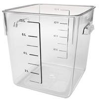 Rubbermaid<sup>®</sup> Space Saving Square Container, Plastic, 7.6 L Capacity, Clear CF707 | Par Equipment