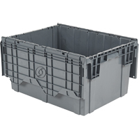 Flipak&reg; Polyethylene Plastic (PE) Distribution Containers, 39" x 14" x 13", Grey Par Equipment