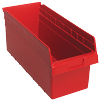 Bacs pour &eacute;tag&egrave;re Store-Max, 8-3/8" la x 8" H x 17-7/8" p, Rouge, Capacit&eacute; 56 lb Par Equipment