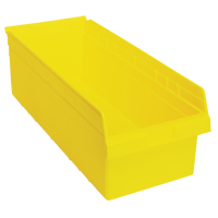 Store-Max Shelf Bins, 11-1/8" W x 8" H x 23-5/8" D, Yellow, 68 lbs. Capacity CF910 | Par Equipment