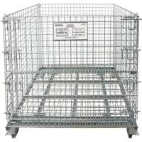 Conteneur repliable en m&eacute;tal grillag&eacute;, 40" la x 48" p x 42" h, Capacit&eacute; de 4000 lb Par Equipment