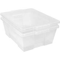 Plastic Latch Container, 15.875" W x 21" D x 7.75" H, Clear CG054 | Par Equipment