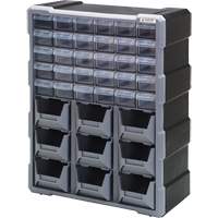 Drawer Cabinet, Plastic, 39 Drawers, 15" x 6-1/4" x 18-3/4", Black CG066 | Par Equipment