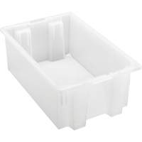 Heavy-Duty Stack & Nest Tote, 6" x 11" x 18", Clear Par Equipment
