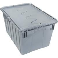 Flip Top Plastic Distribution Container, 21.65" x 15.5" x 12.5", Grey Par Equipment