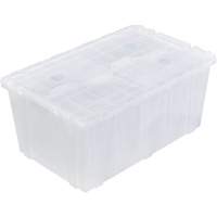 FP243C FliPak Nestable Tote, 26.9" x 16.9" x 12.1", Clear Par Equipment