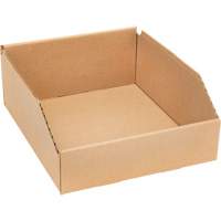 Deep Corrugated Parts Bins, 9-3/4" W x 11-1/4" D x 4-1/2" H, Beige Par Equipment