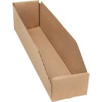 Deep Corrugated Parts Bins, 3-3/4" W x 17-1/4" D x 4-1/2" H, Beige Par Equipment