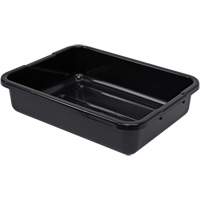All-Purpose Ribbed-Bottom Storage Tub, 5" H x 15" D x 21" L, Plastic, Black Par Equipment