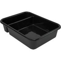 Bac d'entreposage tout usage &agrave; compartiment, 7" ha x 15" p x 20" lo, Plastique, Noir Par Equipment