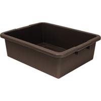 All-Purpose Ribbed-Bottom Storage Tub, 7" H x 17" D x 22" L, Plastic, Brown CG226 | Par Equipment