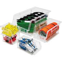 Crystal Clear Ultra Bins, 8-1/4" W x 7" H x 14-3/4" D, Clear Par Equipment