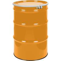 Steel Drums, 55 US gal (45 imp. gal.), Unlined, Orange, Open Top, UN1A2/Y1.5/150, 16 Gauge Par Equipment