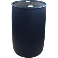 Polyethylene Drums, 55 US gal (45 imp. gal.), Closed Top, Black DC530 | Par Equipment
