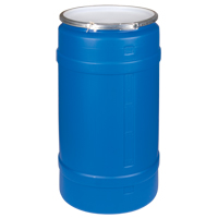 Polyethylene Drums, 30 US gal. (25 imp. Gal.), Open Top, Blue DC535 | Par Equipment