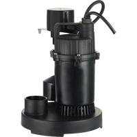Thermoplastic Submersible Sump Pump, 2560 GPH, 115 V, 4.6 A, 1/3 HP DC842 | Par Equipment