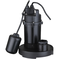 Thermoplastic Submersible Sump Pump, 2560 GPH, 115 V, 4.6 A, 1/3 HP DC843 | Par Equipment