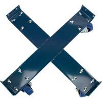 Drum Dolly, Steel, 1400 lbs. Capacity, 24" Diameter, Blue Elastic Casters Par Equipment