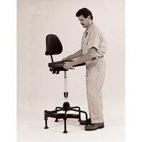 Industrial Stool, Stationary, Adjustable Height, 250 lbs. Capacity Par Equipment