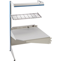 Postes de travail modulaires ergonomiques - Exemples de configurations - A-SC Ajouts de coin &agrave; un c&ocirc;t&eacute;, 36" la x 28" p x 84" h, Ajout de coin &agrave; un c&ocirc;t&eacute; Par Equipment